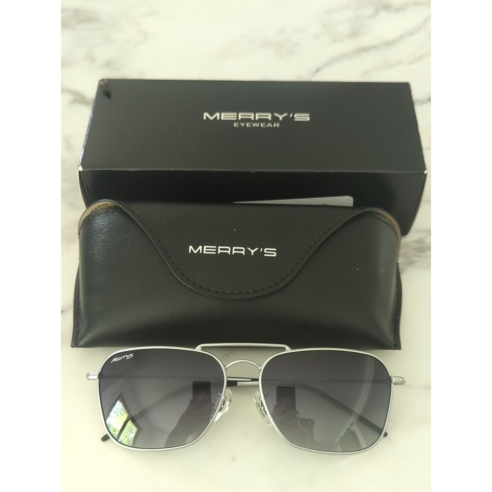 Merry's Unisex Sunglasses Matte Chrome Polarized